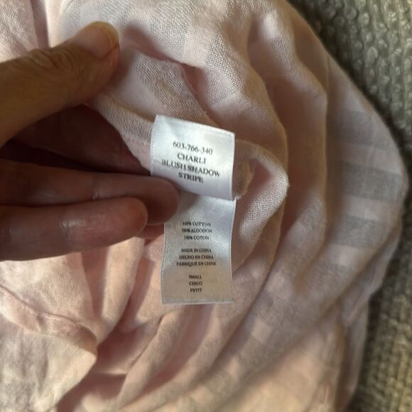 Rails Charli Cotton Gauze Top Blush Shadow Stripe Small - Picture 5 of 6